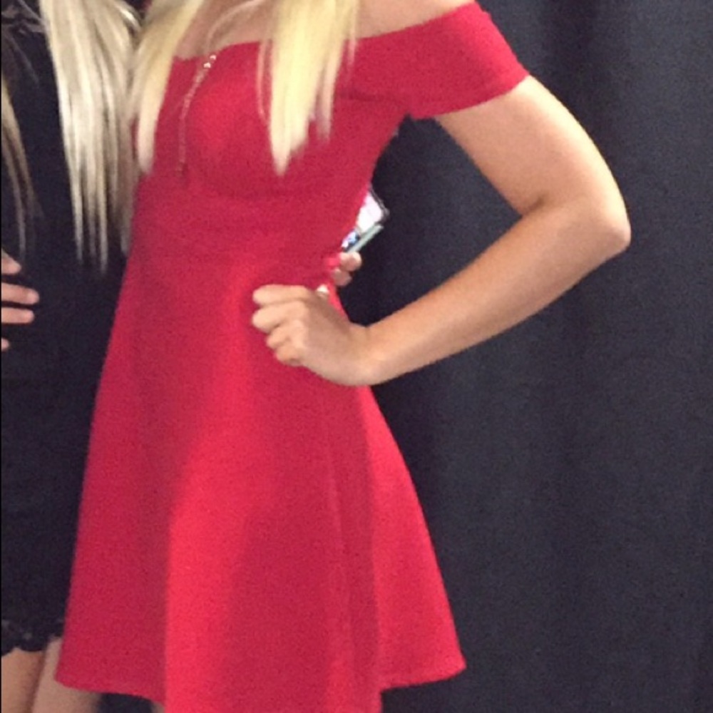 Women’s Off The Shoulder Red Dress Cocktail Party